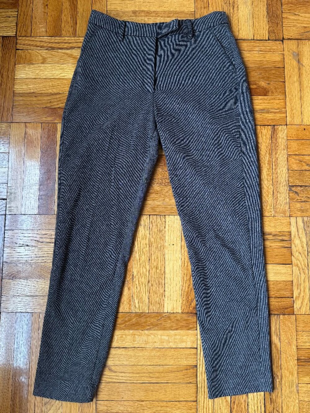 MANGO OFFICE WORK PANTS DARK BROWN HEATHER TEXTURE SIZE 4
